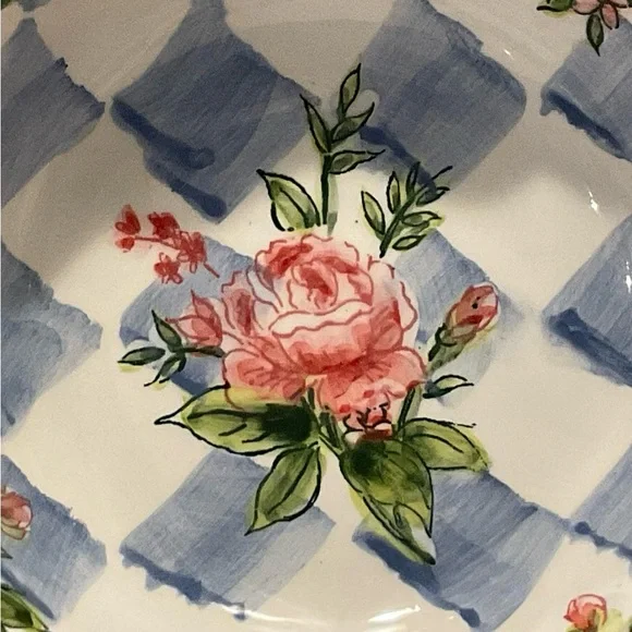 Vintage “ND Exclusive” Hand Painted Scalloped Edge Floral Ceramic Dish/Bowl - Picture 8 of 14